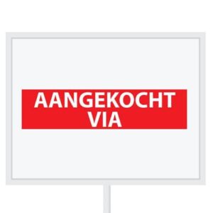 Reclameborden Totaal makelaarsstickers stickers voor makelaars Aangekocht via wit rood