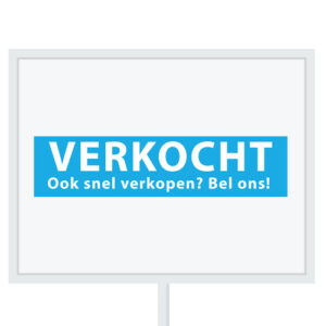 Reclameborden Totaal makelaarsstickers stickers voor makelaars Binnenkort op funda Verkocht OSVBO lichtblauw 2