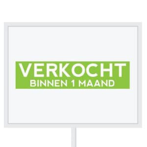 Reclameborden Totaal - makelaarsstickers - stickers voor makelaars - Verkocht binnen 1 maand - wit groen