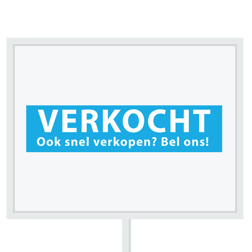Reclameborden Totaal makelaarsstickers stickers voor makelaars Binnenkort op funda Verkocht OSVBO lichtblauw 2