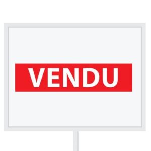 Reclameborden Totaal makelaarsstickers stickers voor makelaars Vendu wit rood